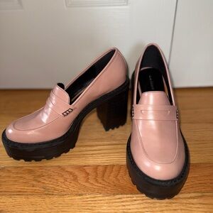 Madden Girl Size 9 Blush Pink Kassidy Platform Lug Sole Loafers